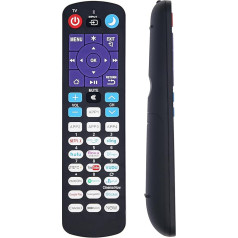 FOXRMT Universālā tālvadības pults Roku atskaņotājam un Roku TV tālvadības pults, kas saderīga ar TCL Hisense Onn Element Sharp Philips Haier Hitachi LG JVC RCA Roku TV [neattiecas uz Roku Stick]