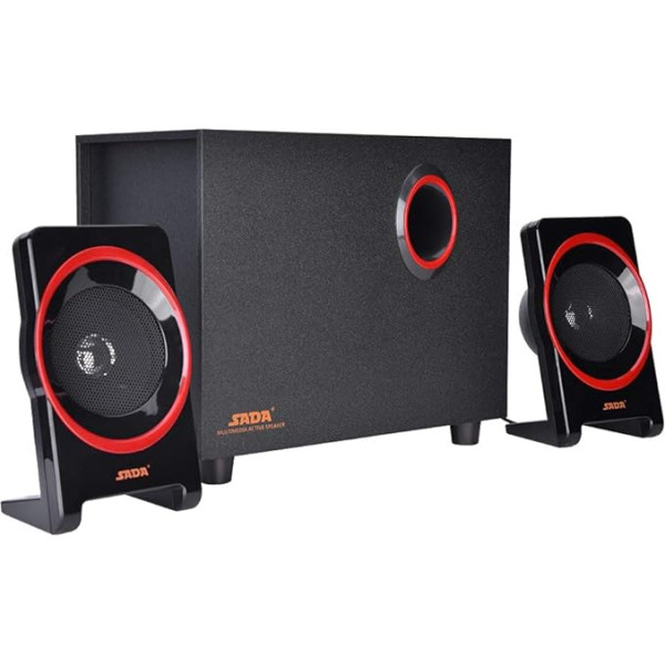 Zerone Bluetooth skaļrunis PC Subwoofer skaļrunis USB 2.1 vadu basa mūzikas skaļrunis klēpjdatoriem/-datora datoriem/TV/ viedtālrunim