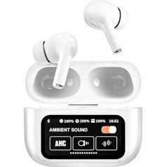 Rizamz Ear Buds Pro Touch Control Wireless Earbuds Bluetooth austiņas In-Ear austiņas ar mikrofonu Automātiska savienošana ar mikrofonu Gaisa troksni slāpējošas austiņas Deep Bass IPX4 ūdensizturīgas austiņas Android &