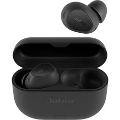 Jabra Elite 10 Gen 2 bezvadu Bluetooth austiņas, uzlabota 3D skaņa, LE Audio viedā korpusa funkcija, daļēji atvērts dizains, uzlabots ANC, 6 iebūvēti mikrofoni un līdz 36 stundām ilgs akumulatora darbības laiks - titāna melns