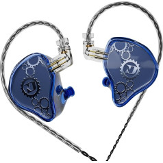 ND Venus In-Ear monitora austiņas 10 mm dubultā magnētiskā dinamiskā draivera IEM austiņas HiFi spēļu austiņas 2 kontakti noņemams kabelis (ar mikrofonu zils 3,5 mm spraudnis)