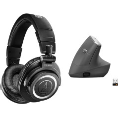 Audio-Technica M50xBT2 bezvadu austiņas melnas & Logitech MX Vertikālās austiņas