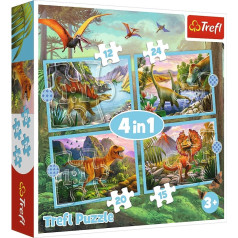 Puzzle 4in1 unikāli dinozauri