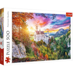 Puzzle 500 gabaliņu skats uz Neišvānšteinas pili Vācija