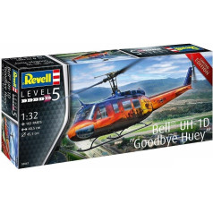 Plastikāta modelis lidmašīnas bell uh-1d goodbye huey 1/32