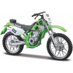 Metāla modelis motocikls kawasaki klx 250sr ar statīvu