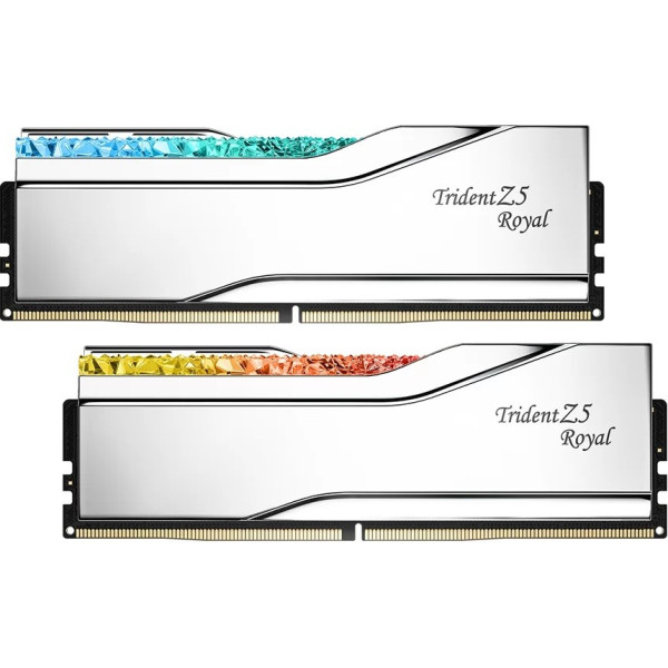 trident z5 royal rgb ddr5 2x32gb 6400mhz cl32 xmp3 silver f5-6400j3239g32gx2-tr5s