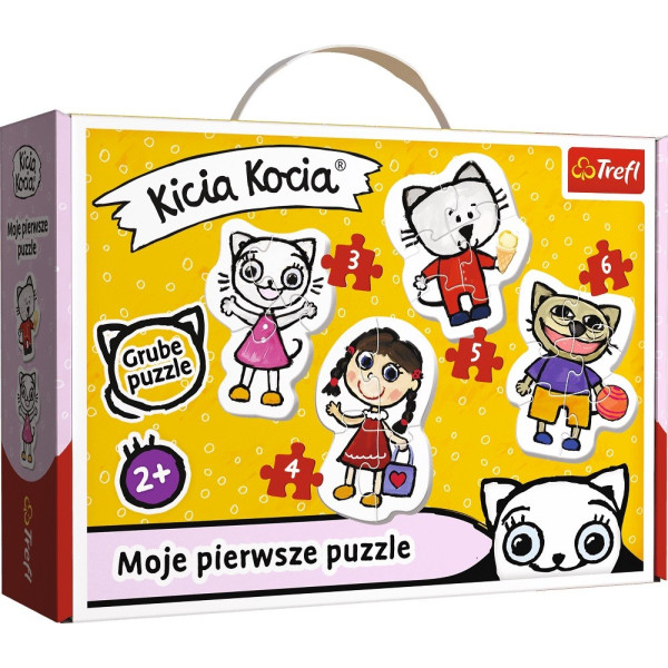 Puzzle baby laimīgs kaķēns kaķis