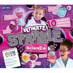 Džons Adamss, Ultimate Sparkle Science: 10 dzirkstoši ķīmijas eksperimenti, zinātne un STEM rotaļlietas, 8+