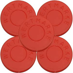 500 Deposit Tokens Value Tokens Diameter 30 mm Orange with Double-Sided Wording 