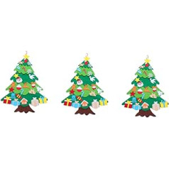 Totority 3 Stk Weihnachtsbaum aus Filz hängender weihnachtsbaum filzwand weihnachtsbaum Wand Dekoration Weihnachtsbedarf Handbuch schmücken Weihnachtsutensilien gefühlt