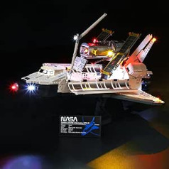 BRIKSMAX LED apšvietimo rinkinys LEGO Creator Expert NASA erdvėlaivio Discovery – suderinamas su „Lego 10283“ statybinių blokų modeliu – „Lego“ rinkinys neįtrauktas