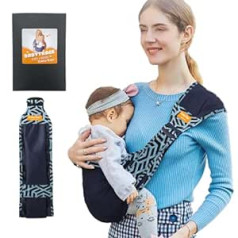 GUBBY GUPS® Family-Land.de® Ergonomisks, praktisks zīdaiņu pārvadātājs V1.0 ātrai lietošanai — Baby Sling jaundzimušā zīdaiņa pārvadātājs, kas sver līdz 15 kg, gurnu sēdekļa pārvadāšanas sistēma