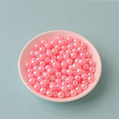 3-12mm ABS imitācijas pērļu spilgta neporaina krāsa pērļu plastmasas vaļīga pērle rokasgrāmata DIY krelles Aksesuāri Nagu aksesuāri Krāsa 19.10mm 35gab
