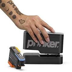 PRINKER. Colour Your Way Temporary Tattoo Device Case For Instant Temporary Tattoos, With Premium Cosmetics Black Ink, Compatible with iOS & Android Devices, Black