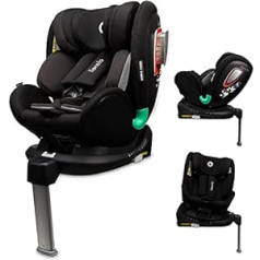 LIONELO Antoon Plus ADAC Child Seat, Isofix and Support Foot, Weight Group 0 to 18 kg, 5-Point Harness Forwards and Backwards, 360 Degree Swivel Base, Dri-Seat Insert, Hood