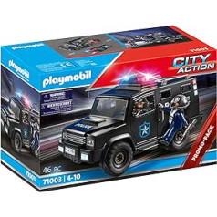 PLAYMOBIL City Action 71003 SWAT kravas automašīna, policijas automašīna ar zilām gaismām, rotaļlieta bērniem no 4 gadu vecuma