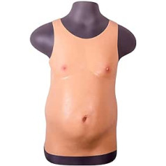 QULACO Beer Belly, Fake Chest Muscle Bum Bag Joke Props Belly Masquerade Costume Belly Beer Funny Fat Belly for Show Cosplay Party Decoration Funny