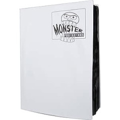 MONSTER PROTECTORS Mega Monster Binder Size XL (divas reizes) satur 720 kabatas 9 kartes Yugioh, Magic un Pokemon White Albumam