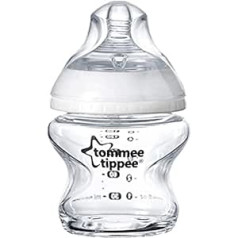 Tommee Tippee Closer to Nature Clear Glass zīdaiņu pudelītes sākuma komplekts