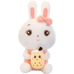 LICHENGTAI Cuddly Toy Rabbit, Plush Rabbit Doll, Baby Plush Toys with Bubble Tea Plush Toy, Cuddly Toy, Rabbit Doll, Soft Doll, Cartoon Rabbit Plush Toy for Girls and Boys, 40 cm