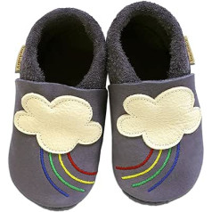 Baobaby batai kūdikiams minkštu padu - Kūdikių batai berniukams - Kūdikių batai mergaitėms - IVN sertifikuoti natūralios odos naujagimių pirmieji vaikščiojimo batai mažiems vaikams, ropojantys batai, šlepetės basomis kojomis