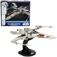 4D Build - Star Wars T-65 X-Wing Starfighter - Detailed 3D Model Kit Made of High-Quality Cardboard, 160 Pieces, for Star Wars Fans from 12 Years