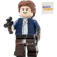 Lego Star Wars: Han Solo minifigūra ar viļņainiem matiem un dvīņu pistolēm — no Slave One 20. gadadienas komplekta (75243)