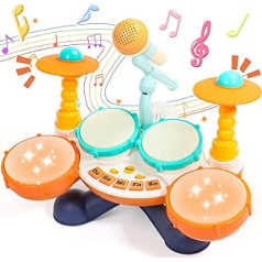 Baby Toy Drum Kit Children - Drum Children's Musical Instruments for Children from 1 Year Baby Toy Children's Drum Toy from 1 2 Years 12 Months