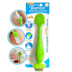Babybum Brush Wrap – kreminis aplikatorius rankoms valyti. Žalias kreminio šaukštelio/šepetėlio rinkinys