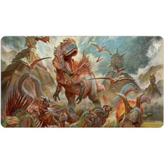 Ultra Pro — MTG The Lost Caverns of Ixalan Gishath, Avatar Playmat of the Sun for Magic: The Gathering Izmantojiet kā liela izmēra peles paliktni, galda paklājiņu, spēļu spēļu paklājiņu, TCG kāršu spēļu paklājiņu,