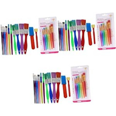 HEMOTON 63 PCS Bērnu Agrīnas DIY Learning Bērnu otas ar roktura apaļu galu DIY gleznošanas ota Bērnu uzvalks Instrumenti bērniem Mākslas piederumi eļļas gleznošanai Grafiti gleznošanas pildspalva