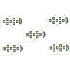 Abaodam 5st Hopping-Aufkleber Hopscotch-Gitter-bodenaufkleber Bodenaufkleber Für Hopscotch-zahlenspiele Lustiger Hopscotch-zahlenspiel-Aufkleber Digital Sport Wandgemälde Kind Papier