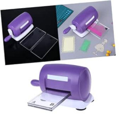 1 Piece Craft Punching Machine Drawing Cushion Plates Puzzle Cutting Machine Toy Hole Punch Craft Paper Punching Manual Mould Embossing Device Purple