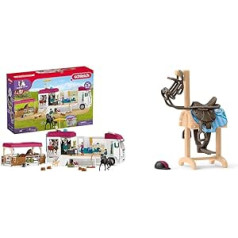 SCHLEICH 42619 Horse Club zirgu vedējs, 227-daļīgs spēļu komplekts ar transportieri un 42613 piederumiem zirgvedējs,no 5g.,Zirgu klubs -spēļu piederumi,9x5x14cm