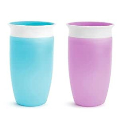 Munchkin Miracle 360 Sippy Cup, mėlyna / violetinė, 10 uncijų (2 vnt.)