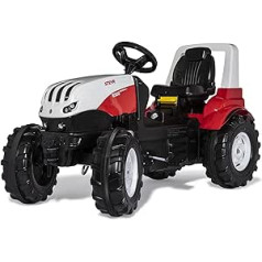 Rolly Rotaļlietas rollyFarmtrac Steyr 6300 Terrus CVT 720002 pedāļu traktors (no 3 gadiem, Whisper riepas, regulējams garums), sarkans