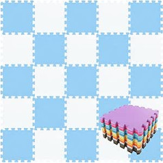 qqpp Eva Puzzle Mat, Children's Play Mat, Foam Mat, Baby Play Mat, Play Mat, Baby Puzzle Mat with Twelve Colour Combinations