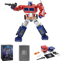 Robosen Elite Edition Optimus Prime Transformer: ar balsi un lietotnēm vadāms, interaktīvs, G1 sērijas iedvesmots kabriolets robots — sapnis visu vecumu kolekcionāru un transformatoru faniem