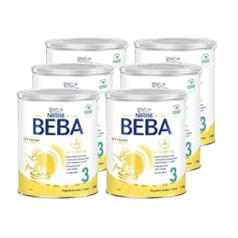 BEBA Nestlé BEBA 3 papildu ēdināšanas piens, uztura formula no 10. mēnešiem, iepakojums pa 6 (6 x 800 g)