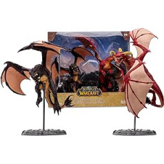 McFarlane World of Warcraft Dragons: Red Highland Drake un Black Proto-Drake