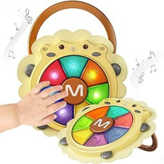 TUMAMA Musical Baby muzikāls bungu rotaļlietu komplekts, Skaņa un gaisma, Mūzikas instrumentu spēle, Rotaļlieta maņu aktivitātēm, Izglītojoša rotaļlieta zēniem, meitenēm, maziem bērniem