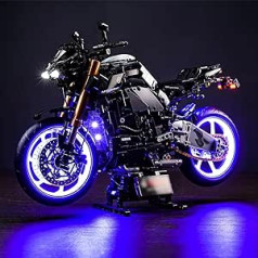 cooldac LED apgaismojuma komplekts Lego 42159 Technic Yamaha MT-10 SP, Creative Decorative Lights Set Saderīgs ar Lego 42159 Technic Yamaha MT-10 SP celtniecības bloku modeli, Nav iekļauts Lego komplektā