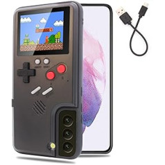 Handheld Retro Gameboy Phone Case for Samsung Galaxy S22 Plus, Game Console Samsung Phone Case, Playable 36 Video Games Case (for Galaxy S22 Plus, Black)