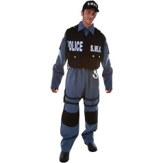 Apsirenk Amerikos Swat policijos pareigūno suaugusiųjų Helovino kostiumą