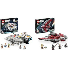 LEGO 75357 Star Wars Ghost & Phantom II komplekts ar 2 Ahsoka transportlīdzekļiem un 75362 Star Wars Ahsoka Tanos T-6 Jedi shuttle komplekts, būvējama kosmosa kuģa rotaļlieta