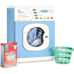 Casdon 47650 Washer Electronic Realistic Toy Washing Machine for Children Aged 3+ Equipped with Lights and Buttons to Spark Their Imaginations, Blue