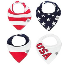 Parker Baby Bandana Drool Bibs (4 iepakojumā)