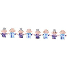 Gadpiparty 8 Pieces Family Hand Puppet Children Educational Toy Baby Educational Toy Squiz Toy Birthday Party Favour Gift Early Development Learning Toy Favours Game Toy Dolls