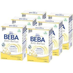 BEBA Nestlé BEBA AR, īpašais pretrefluksa ēdiens, sākotnējais piens, no dzimšanas, iepakojums pa 6 (6 x 600 g)